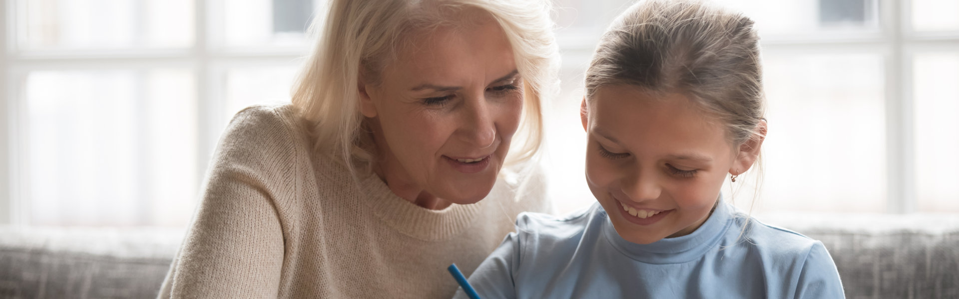 woman assisting kid